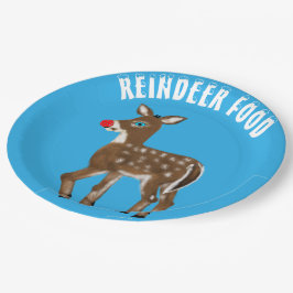 トナカイのフードブルー目トナカイ ペーパープレート