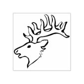 トナカイのヘッドアートスタンプ ラバースタンプ (インプリント)