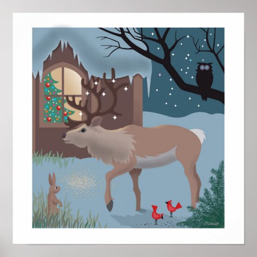 トナカイのポスター ポスター (正面)