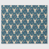 トナカイのミストレトークリスマスイブラッピング紙 ラッピングペーパー (フラット)