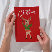 トナカイのメリークリスマスおもしろいカード カード