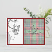 トナカイのメリークリスマスプレッドカスタマイズ カード (スタンド正面)