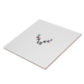 トナカイのメリークリスマス追加の名前文字名のタイトル タイル (側面)