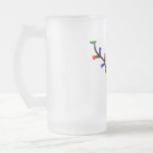 トナカイのメリークリスマス追加の名前文字名のタイトル フロストグラスビールジョッキ (左)