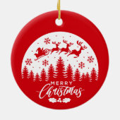 トナカイのメリークリスマス – クリスマスオーナメント (裏面)