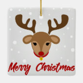 トナカイのメリークリスマス セラミックオーナメント (裏面)