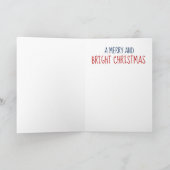 トナカイのライトクリおもしろいスマス カード (内部)