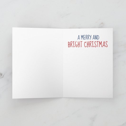 トナカイのライトクリおもしろいスマス カード (内部)