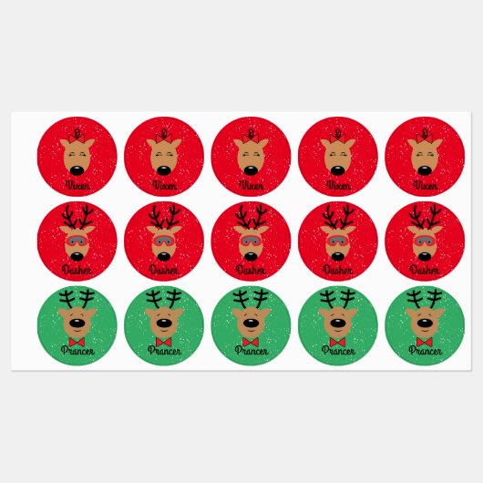 トナカイのラベル ラベル (シート)