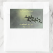 トナカイのラベル 長方形シール (バッグ)