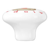 トナカイのルドルフの赤の鼻 セラミックノブ (側面)