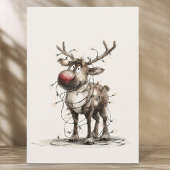 トナカイの休日おもしろいをパーティー 招待状