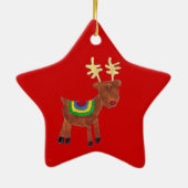 トナカイの休日のオーナメント セラミックオーナメント (裏面)