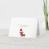トナカイの友達 クリスマスカード かわいい (裏面)