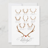 トナカイの名数々の前 – 写真クリスマス シーズンカード (正面)