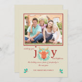 トナカイの喜びの写真の休日カード シーズンカード (正面/裏面)