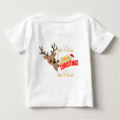 トナカイの喜び：完璧なクリスマスティー ベビーTシャツ (裏面)