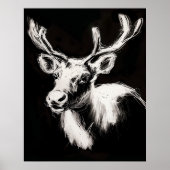 トナカイの壁画 ポスター (正面)