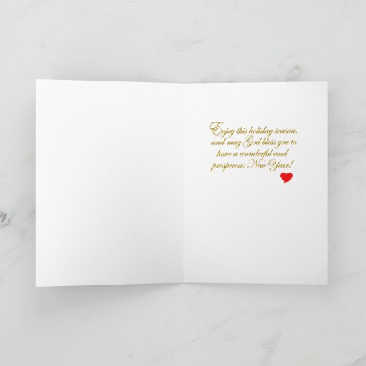 トナカイの季節のごあいさつ シーズンカード (内部)