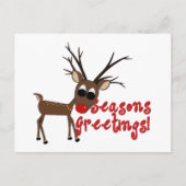 トナカイの季節の挨拶 シーズンポストカード (正面)