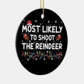 トナカイの家族のクリスマスに撮影する可能性が最も高い セラミックオーナメント (右)
