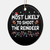 トナカイの家族のクリスマスに撮影する可能性が最も高い セラミックオーナメント (左)