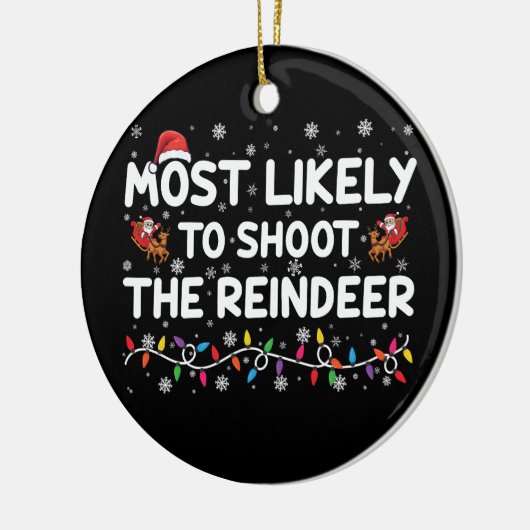 トナカイの家族のクリスマスに撮影する可能性が最も高い セラミックオーナメント (左)