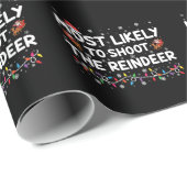 トナカイの家族のクリスマスに撮影する可能性が最も高い ラッピングペーパー (ロールコーナー)