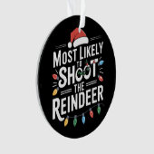 トナカイの家族のクリスマスを撮影する可能性が最も高い オーナメント (正面)