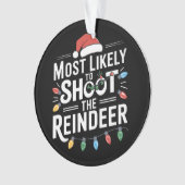 トナカイの家族のクリスマスを撮影する可能性が最も高い オーナメント (正面)