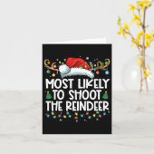 トナカイの家族のクリスマスを撮影する可能性が最も高い カード (黄色い花)