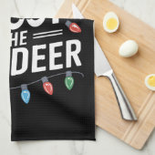 トナカイの家族のクリスマスを撮影する可能性が最も高い キッチンタオル (四つ折り)