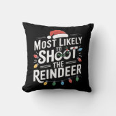 トナカイの家族のクリスマスを撮影する可能性が最も高い クッション (正面)