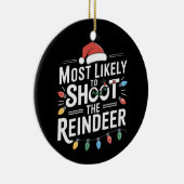 トナカイの家族のクリスマスを撮影する可能性が最も高い セラミックオーナメント (右)