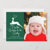 トナカイの家族の写真すてきになる季節 シーズンカード (正面)