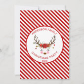 トナカイの家族 – 企業のクリスマスパーティー 招待状 (正面)
