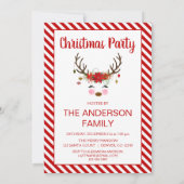 トナカイの家族 – 企業のクリスマスパーティー 招待状 (裏面)