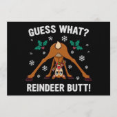 トナカイの尻を使ったクリスマスのジョークを当ててみて 招待状 (正面)