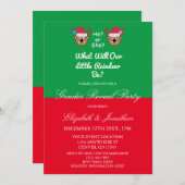 トナカイの性別の表示 招待状 (正面/裏面)