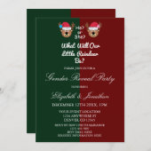 トナカイの性別の表示 招待状 (正面/裏面)