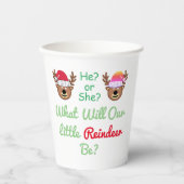 トナカイの性別の表示 紙コップ (正面)