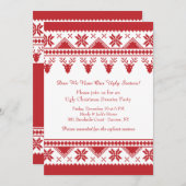 トナカイの招待状が付いている醜いセーター 招待状 (正面/裏面)