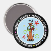 トナカイの星と渦巻き漫画 マグネット (正面/裏面)