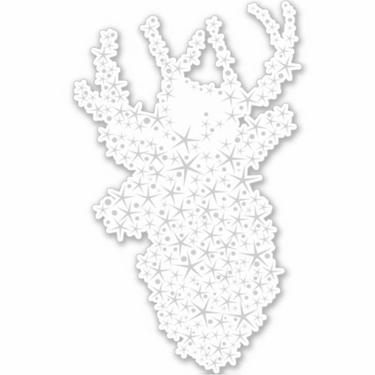 トナカイの星クリスマス シール (正面)