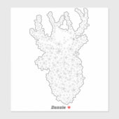 トナカイの星クリスマス シール (シート)