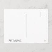 トナカイの服を着たクリスマス犬 シーズンポストカード (裏面)