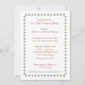 トナカイの木のトリミングのパーティーのカスタムの招待状 招待状 (裏面)