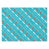 トナカイの楽しいクリスマスの名前入りな姓 テーブルクロス (正面(横))