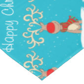 トナカイの楽しいクリスマスの名前入りな姓 テーブルクロス (アングル)