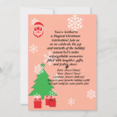 トナカイの楽しいクリスマス　1歳の誕生日招待状 招待状 (正面)